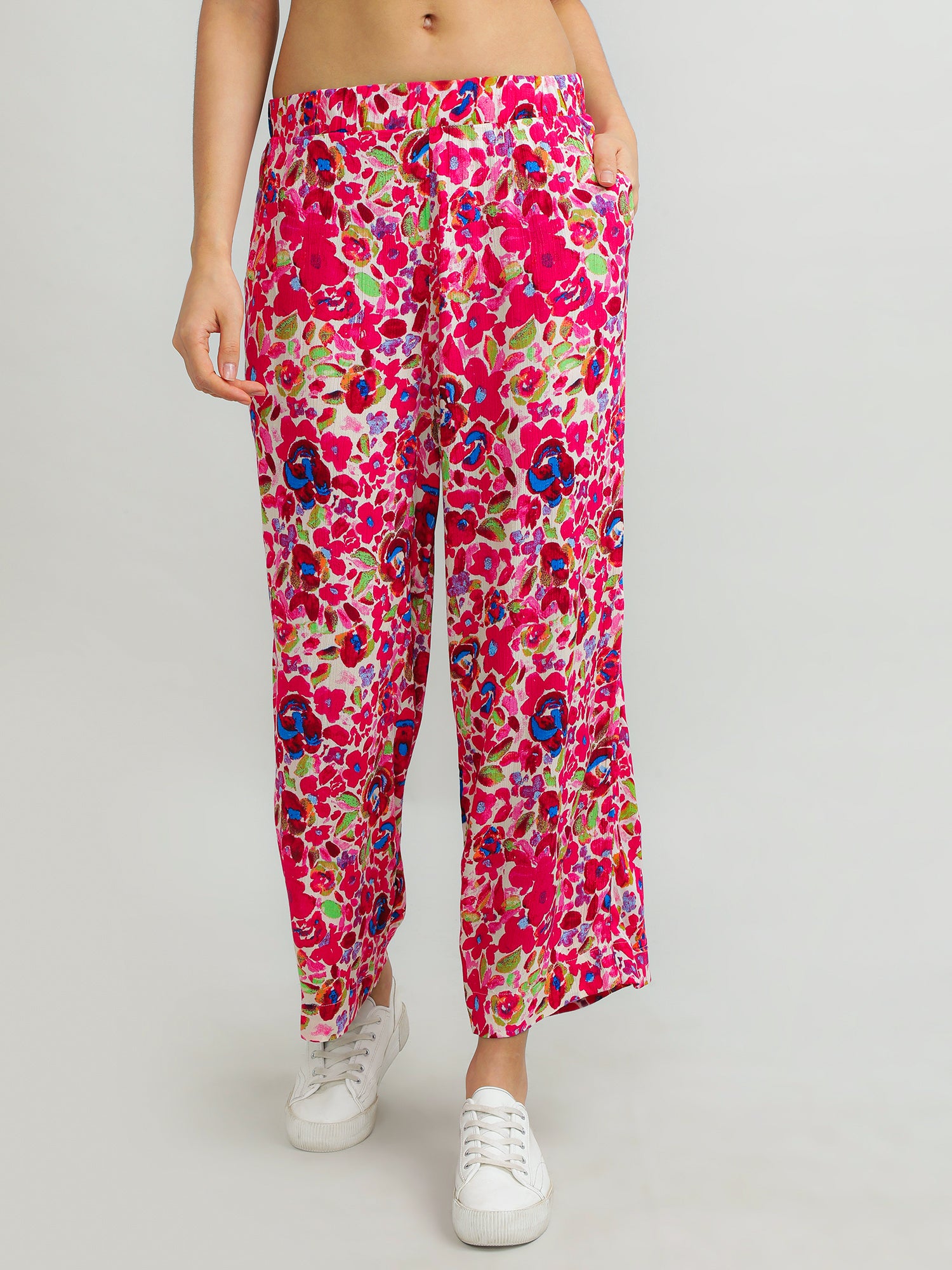 Women Viscose Multicolour Comfy Pants