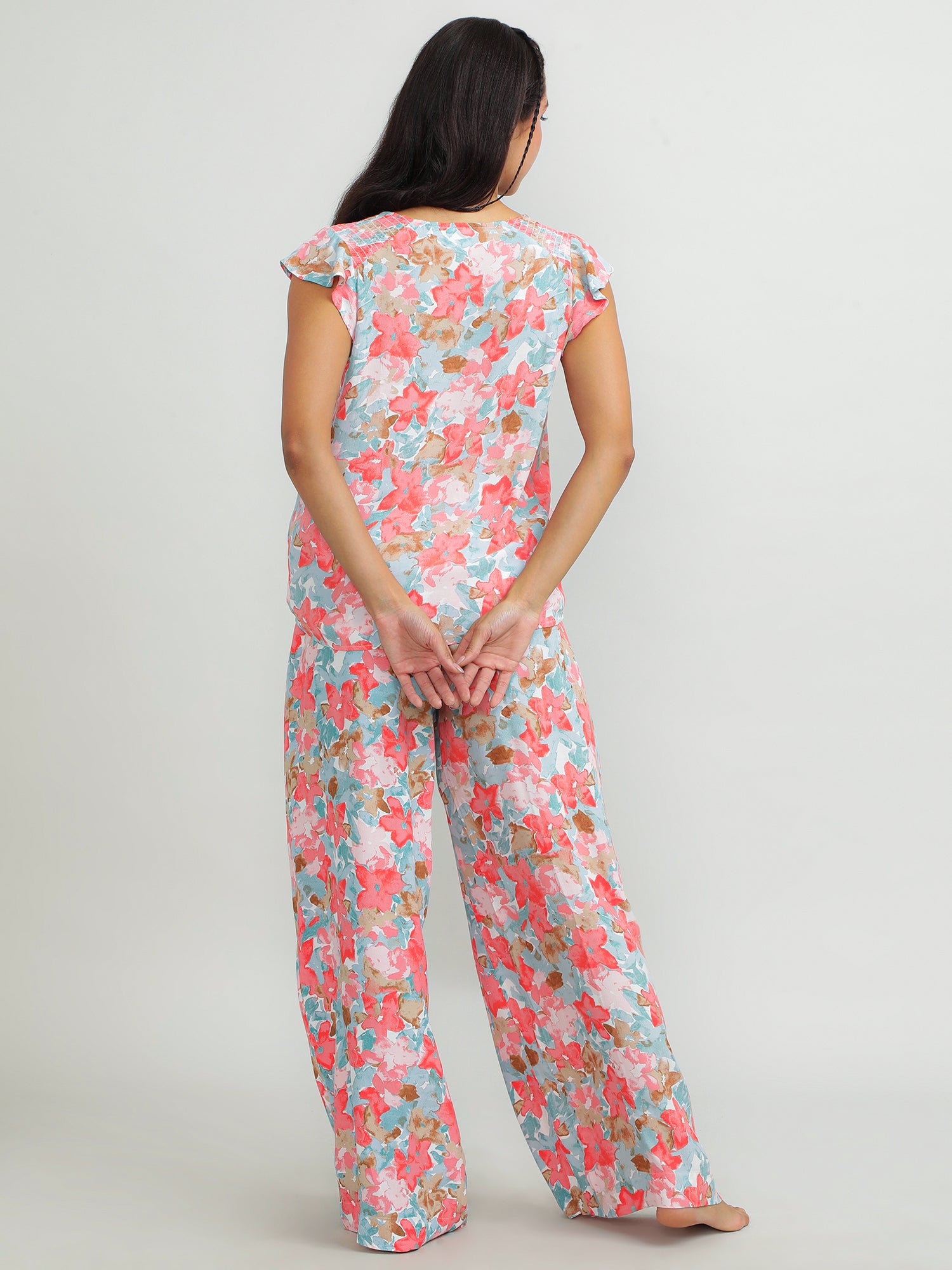 Women Viscose Pink Comfy Pants