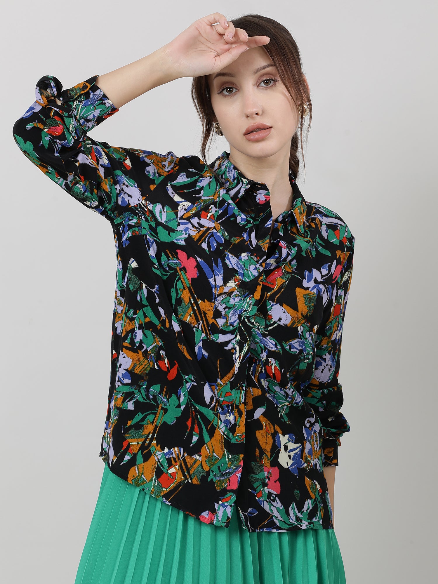 black printed shirt for women