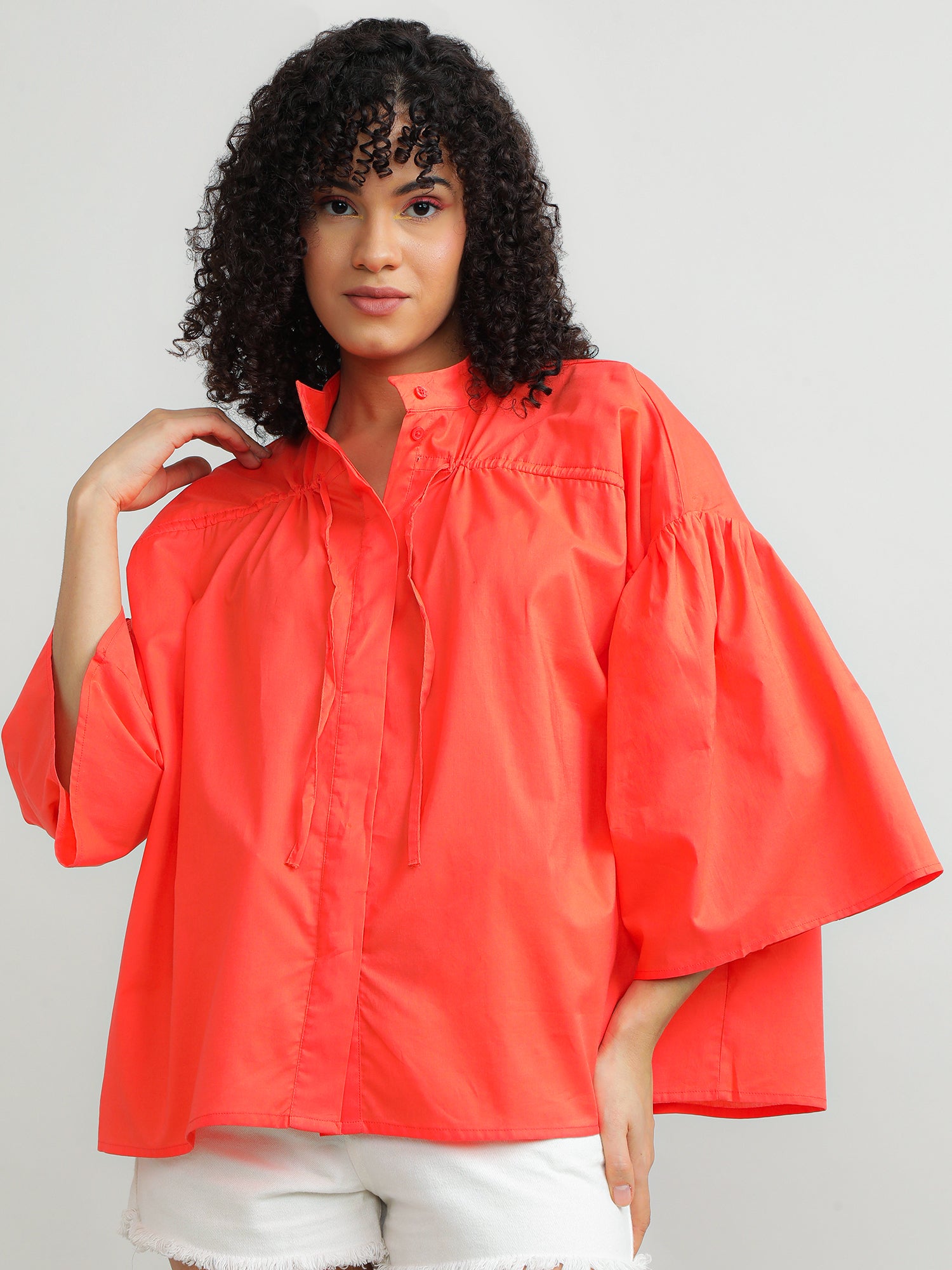 oversize orange top