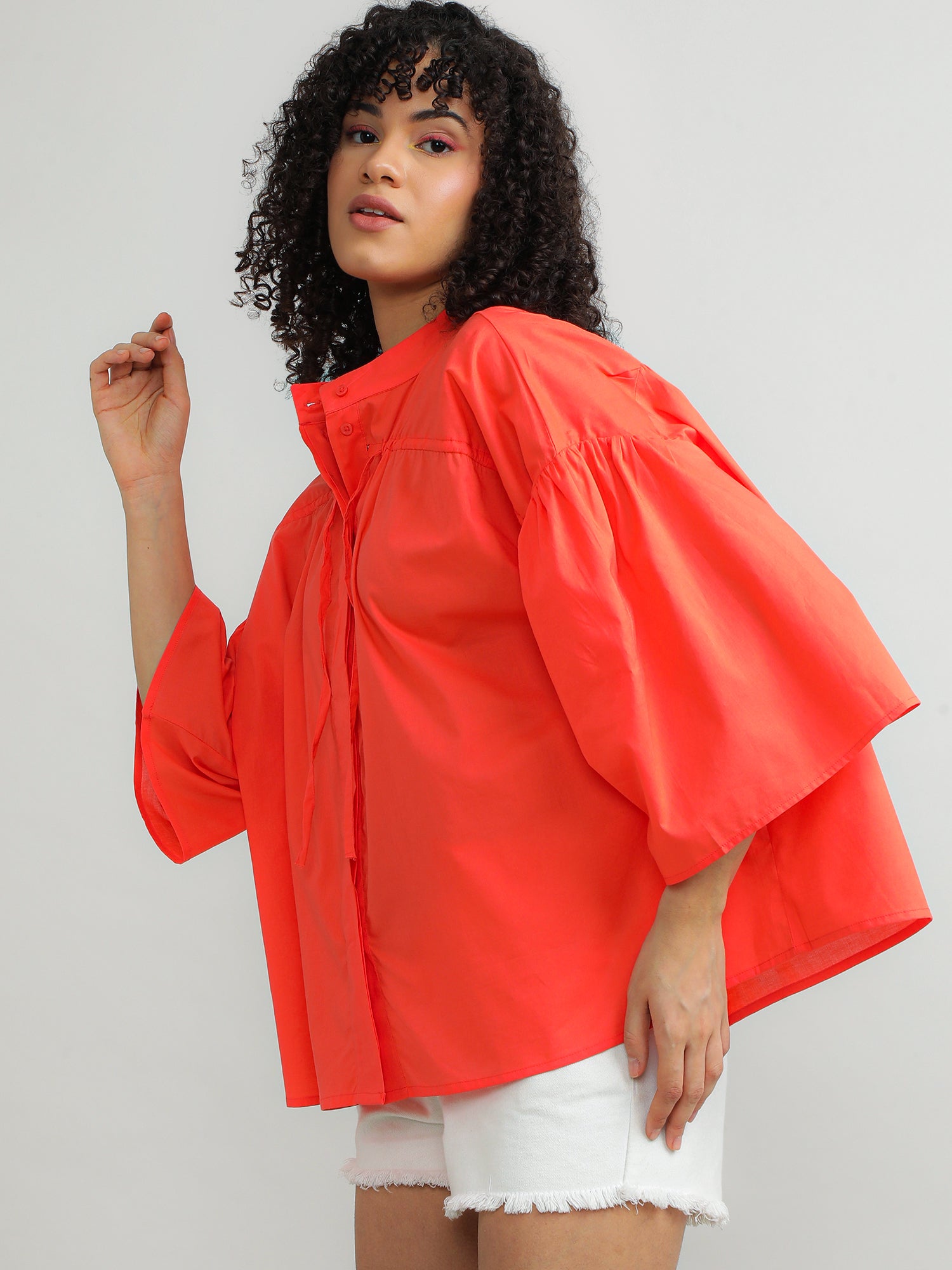 oversize orange top