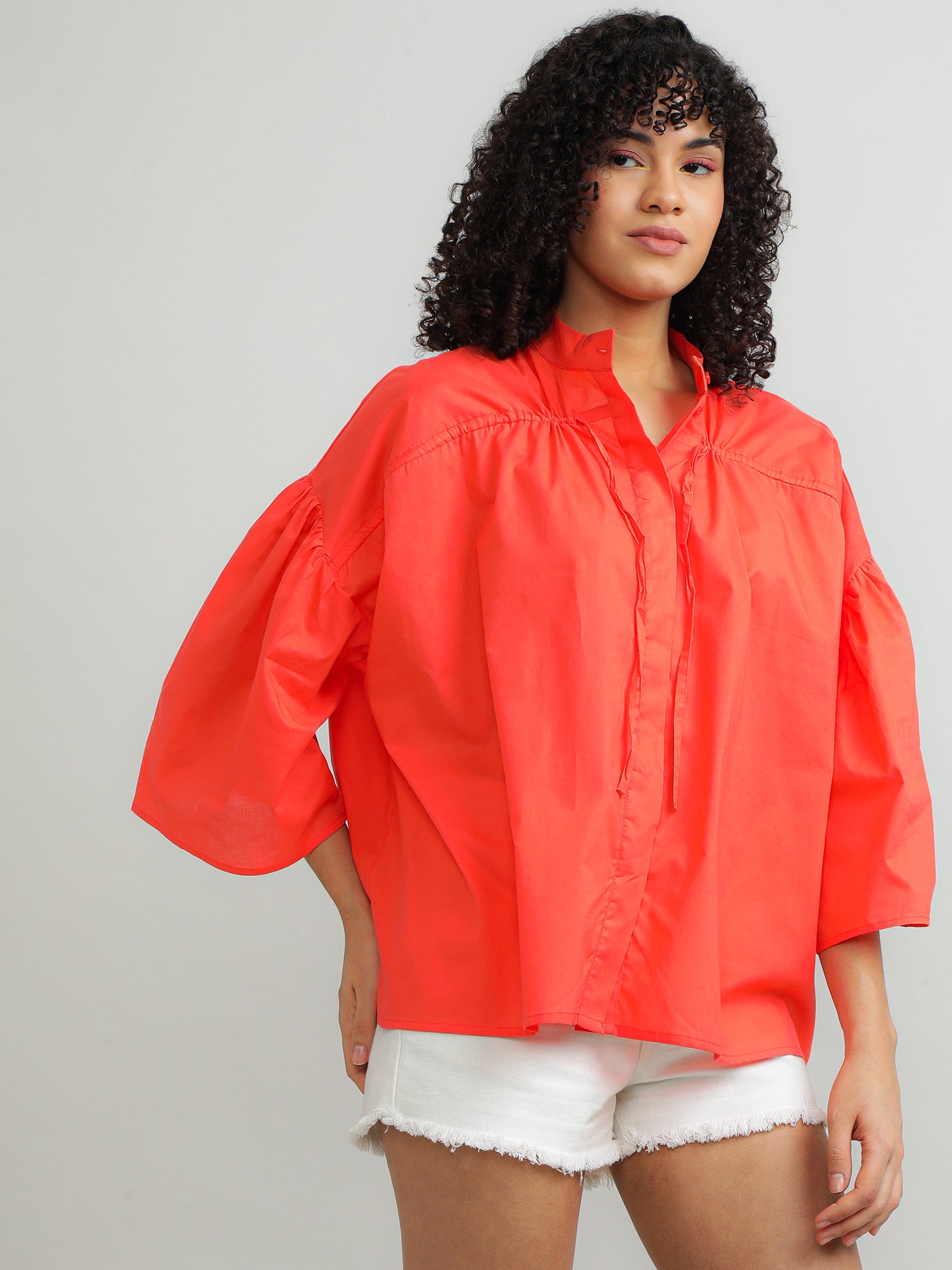 oversize orange top