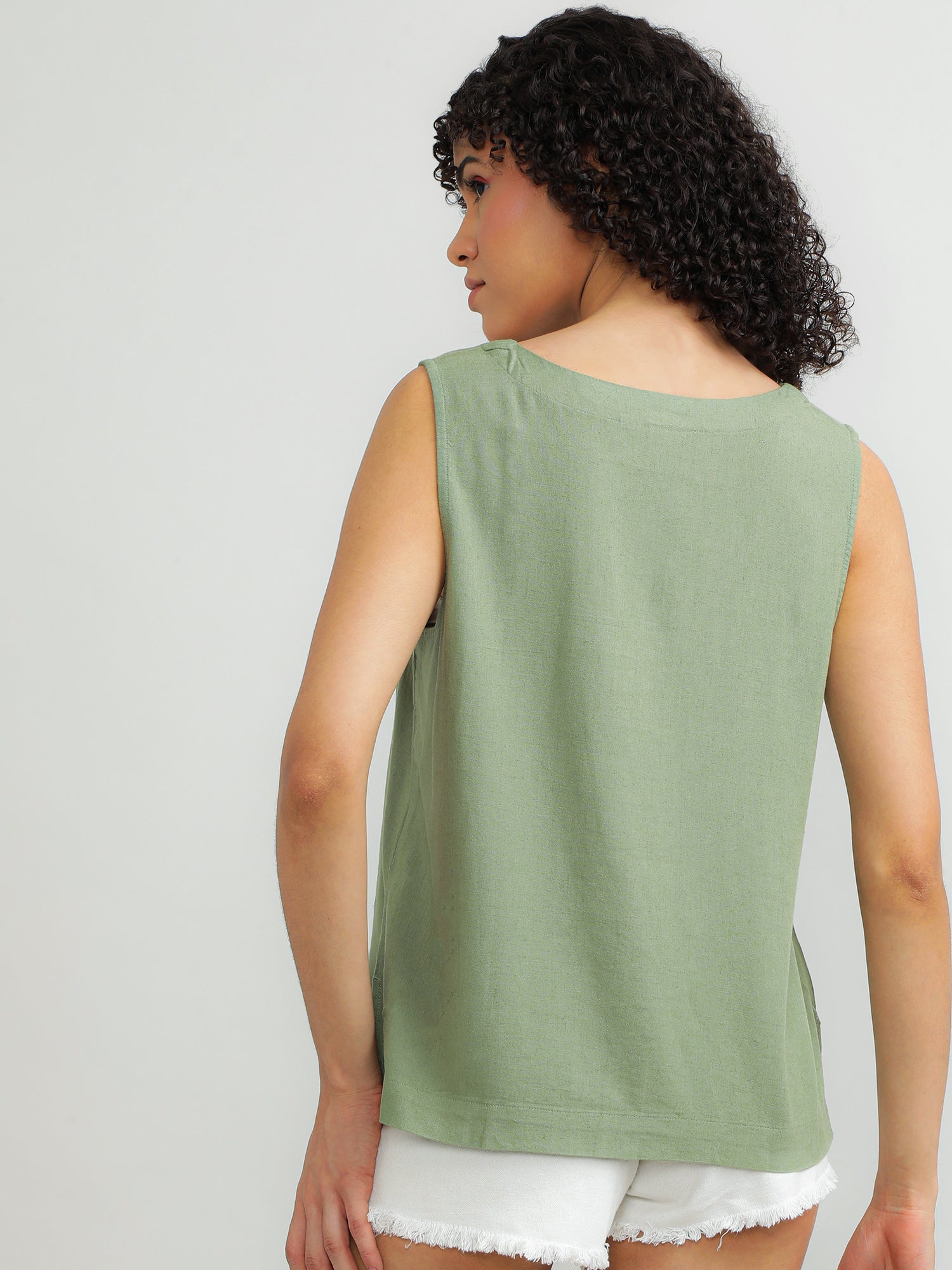 Women Viscose Olive Stylish Top