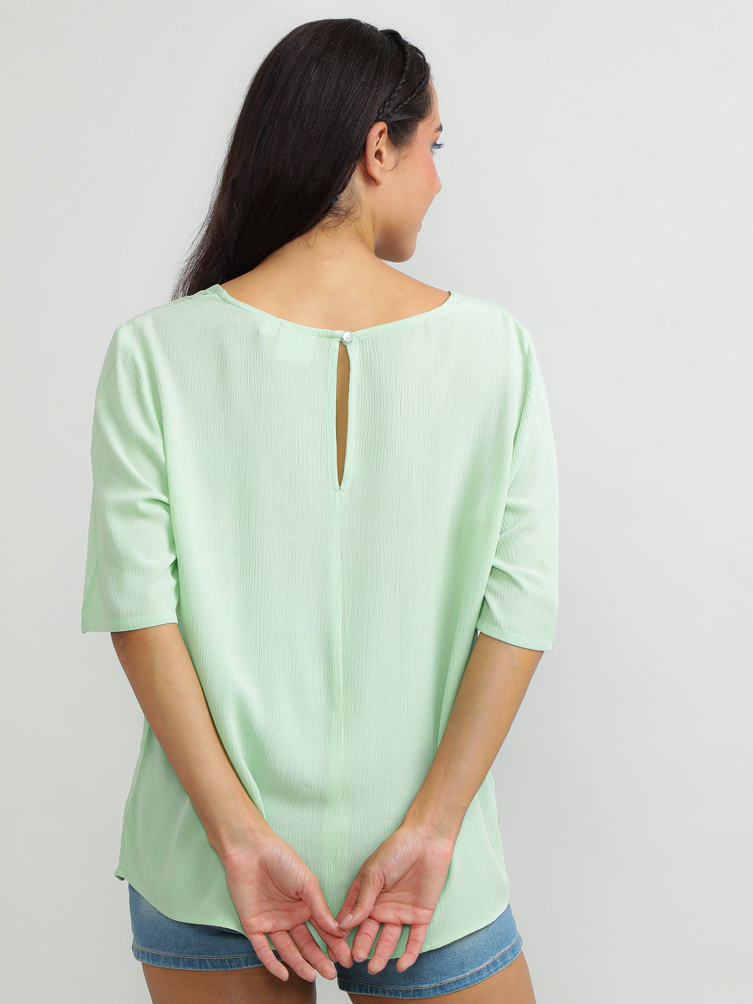 Women Viscose Green Vibrant Top