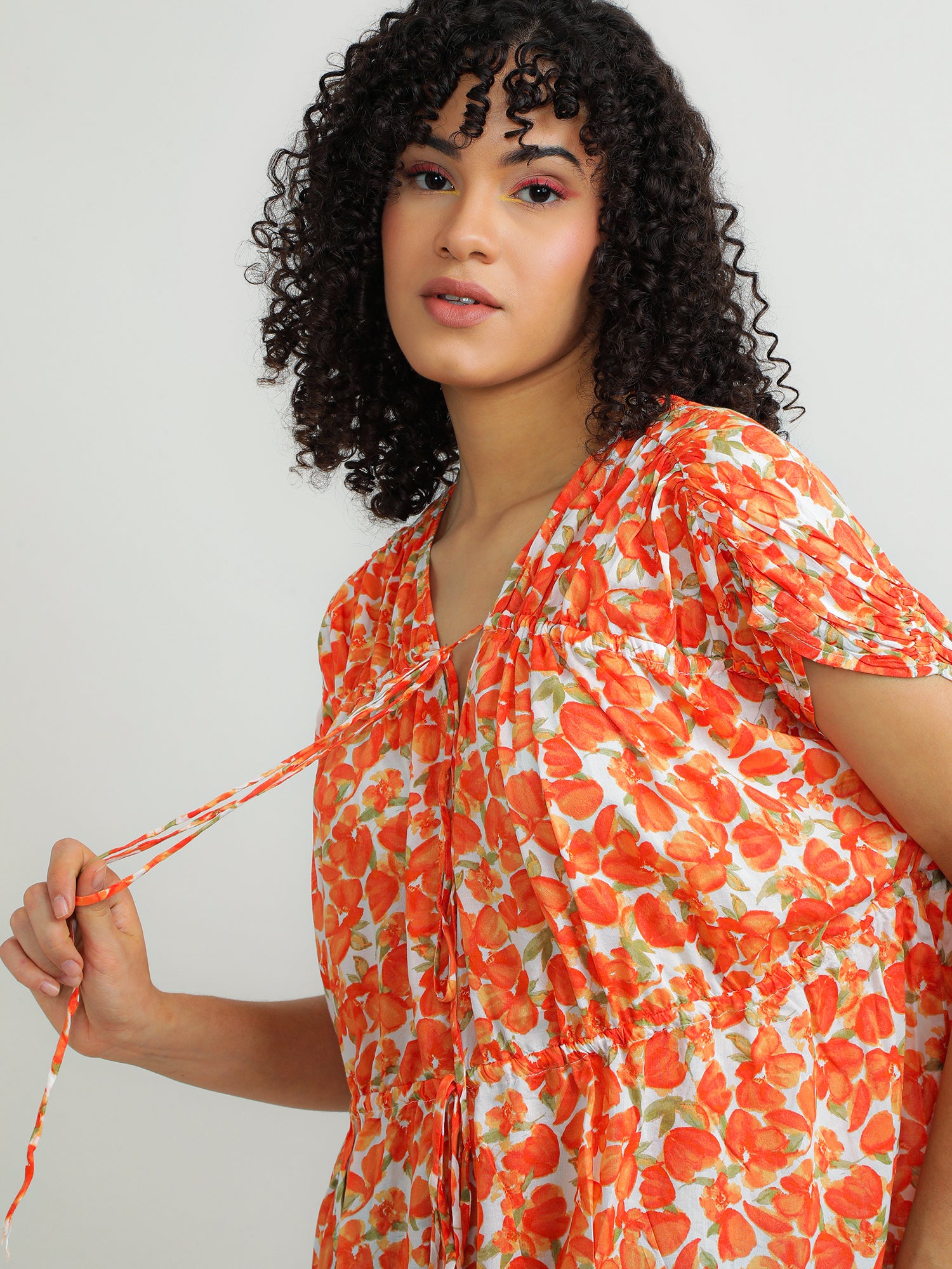 Women Modal Orange Fun Top