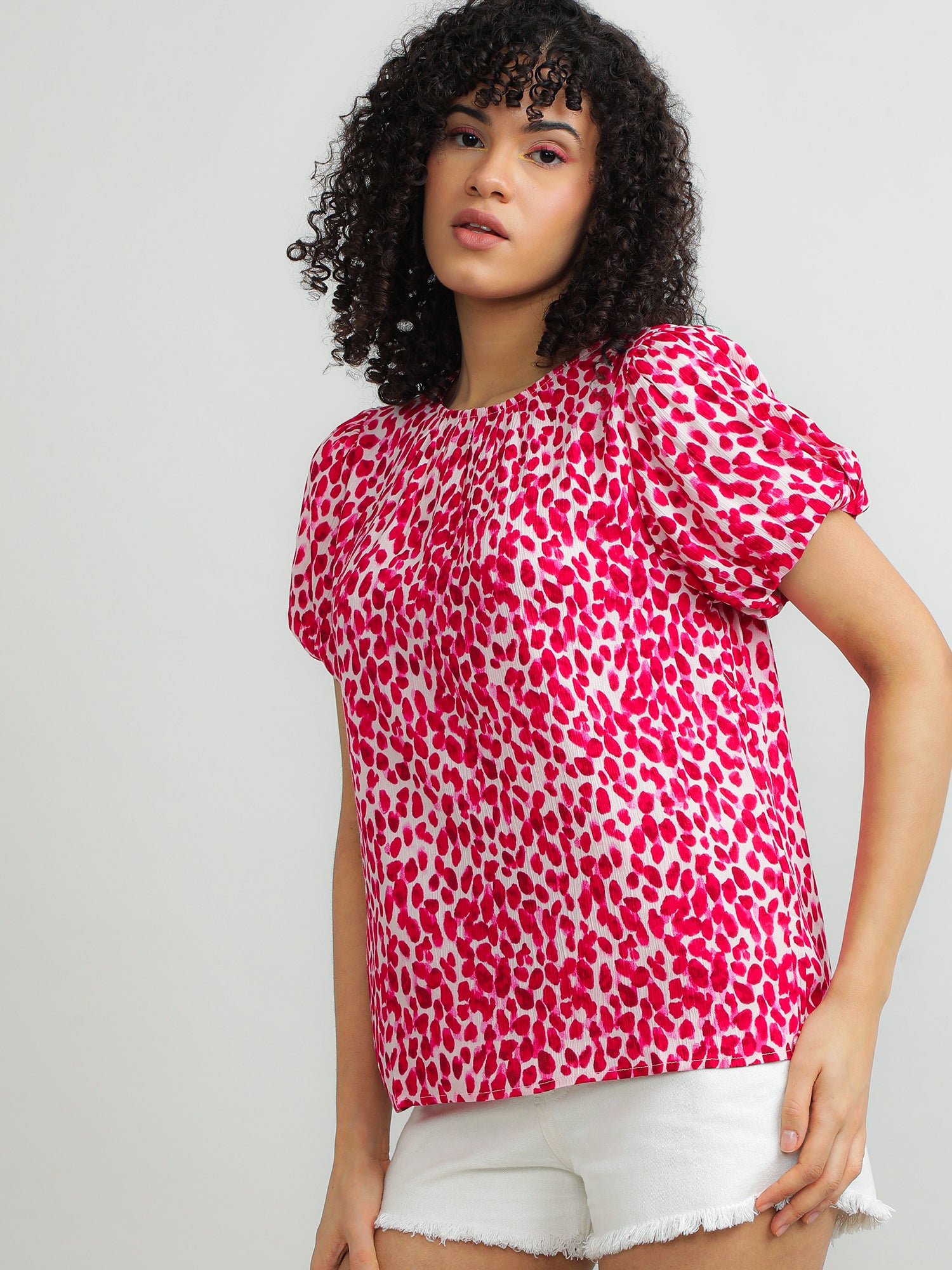 Women Viscose Pink Playful Top