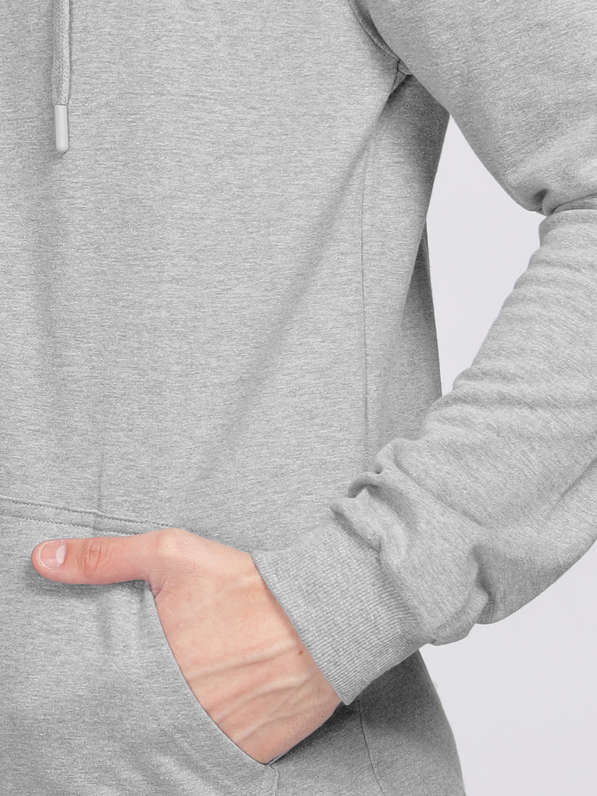 Men Grey Printed Hoodie