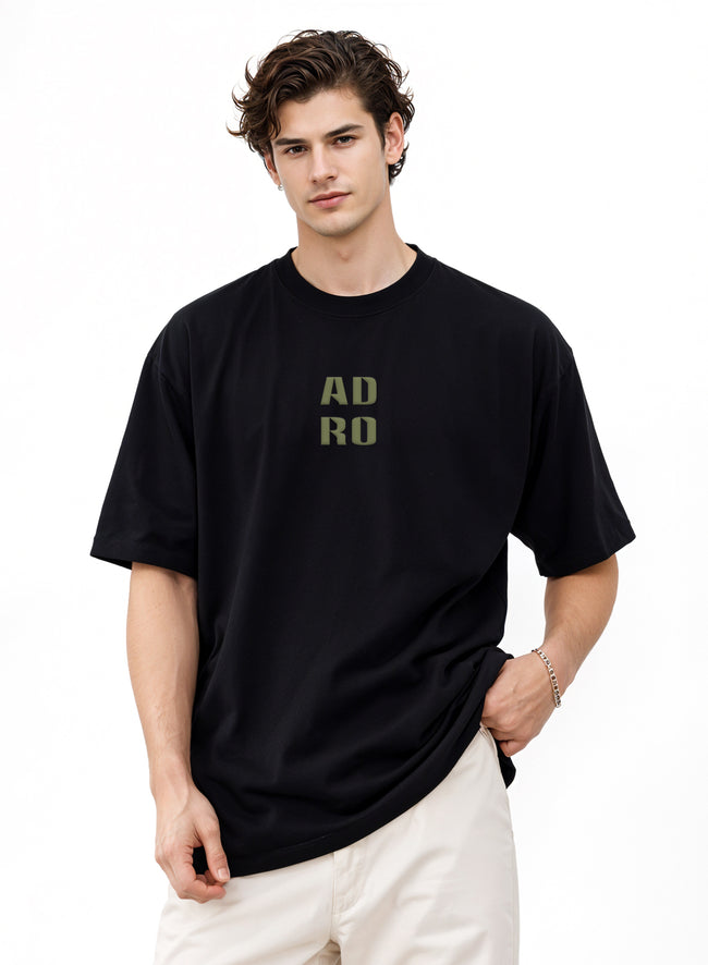 Men Oversize Fit Back Printed T-Shirt