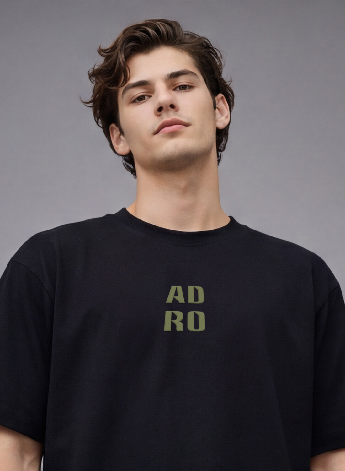 Men Oversize Fit Back Printed T-Shirt