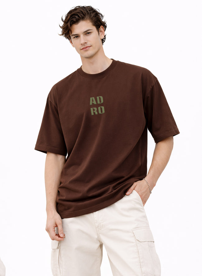 Men Oversize Fit Back Printed T-Shirt