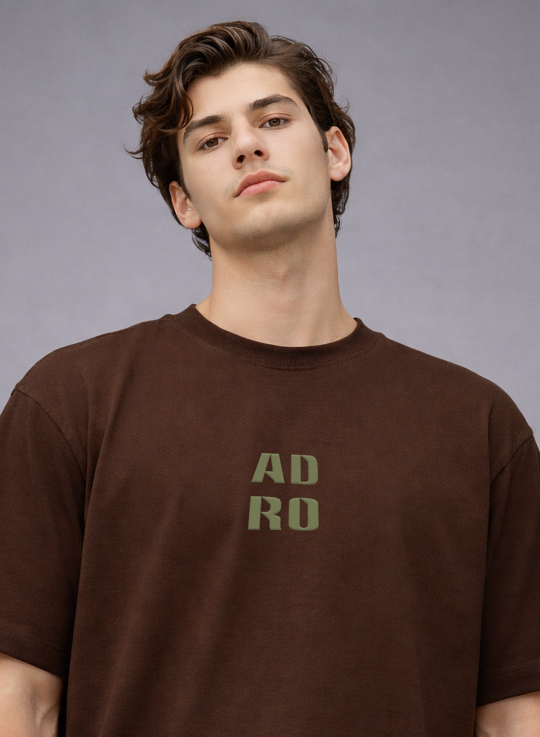 Men Oversize Fit Back Printed T-Shirt