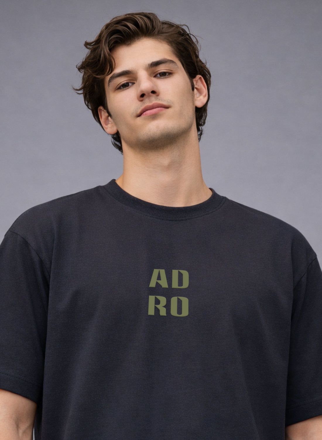 Men Oversize Fit Back Printed T-Shirt