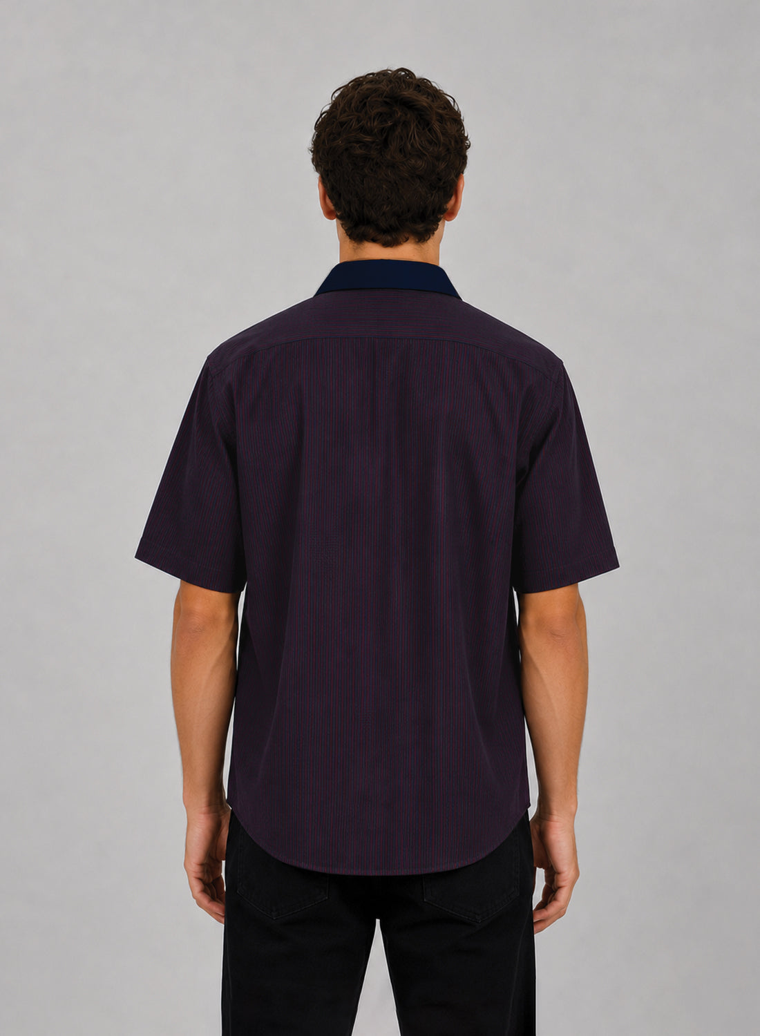 Men Maroon Striped Casual Shirt