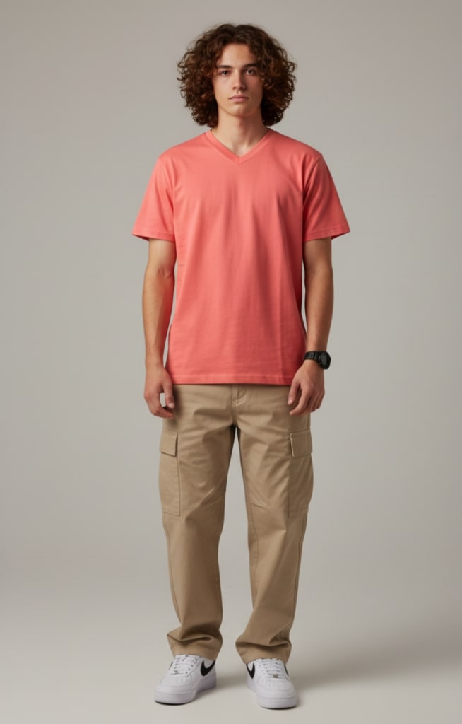 Men Cotton V-Neck T-Shirt Pack of 4