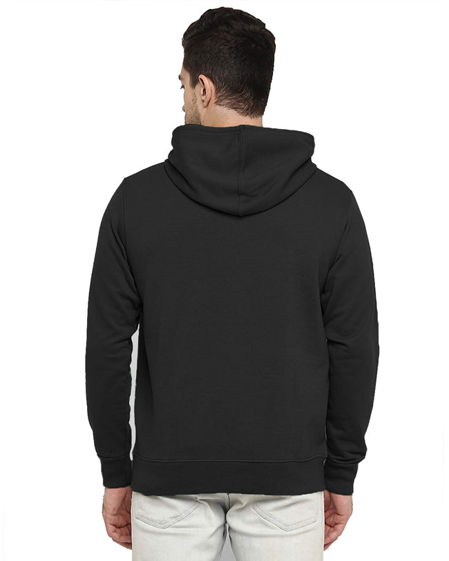 Men Black Printed Hoodie