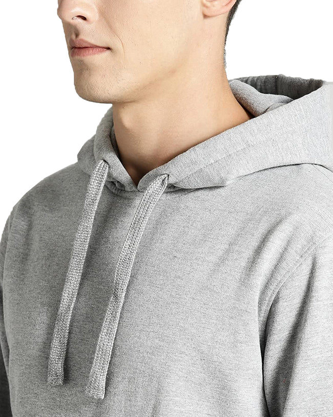 Men Grey Printed Hoodie
