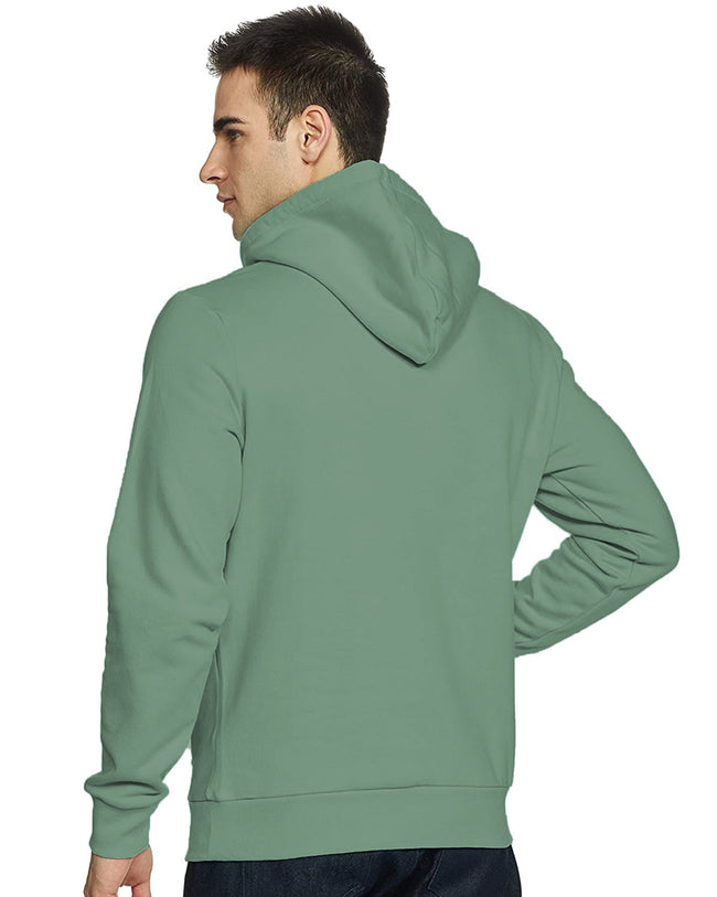 Men Green Printed Hoodie