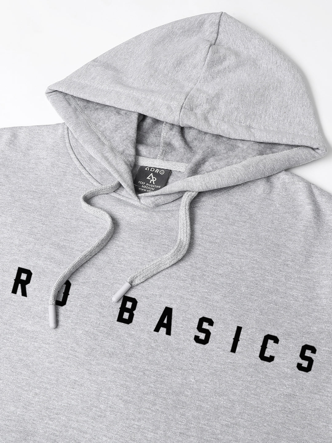 Men Grey Printed Hoodie