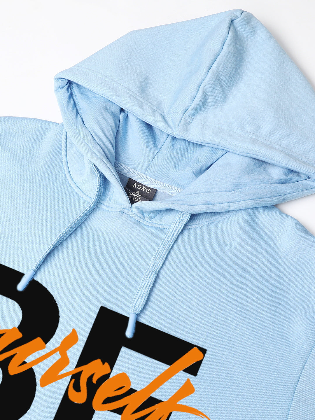 Men Blue Be Yourself ton Printed Hoodie