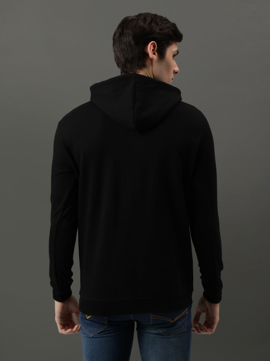 Men Black Captain America Printed Hoodie