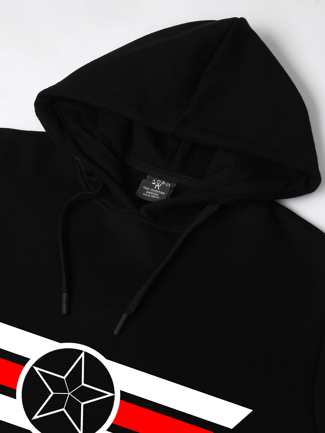 Men Black Captain America Printed Hoodie