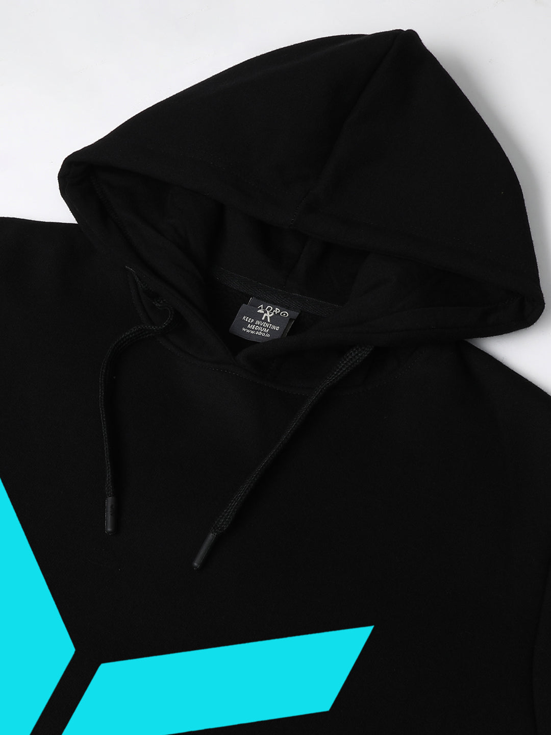 Men Black Printed Hoodie