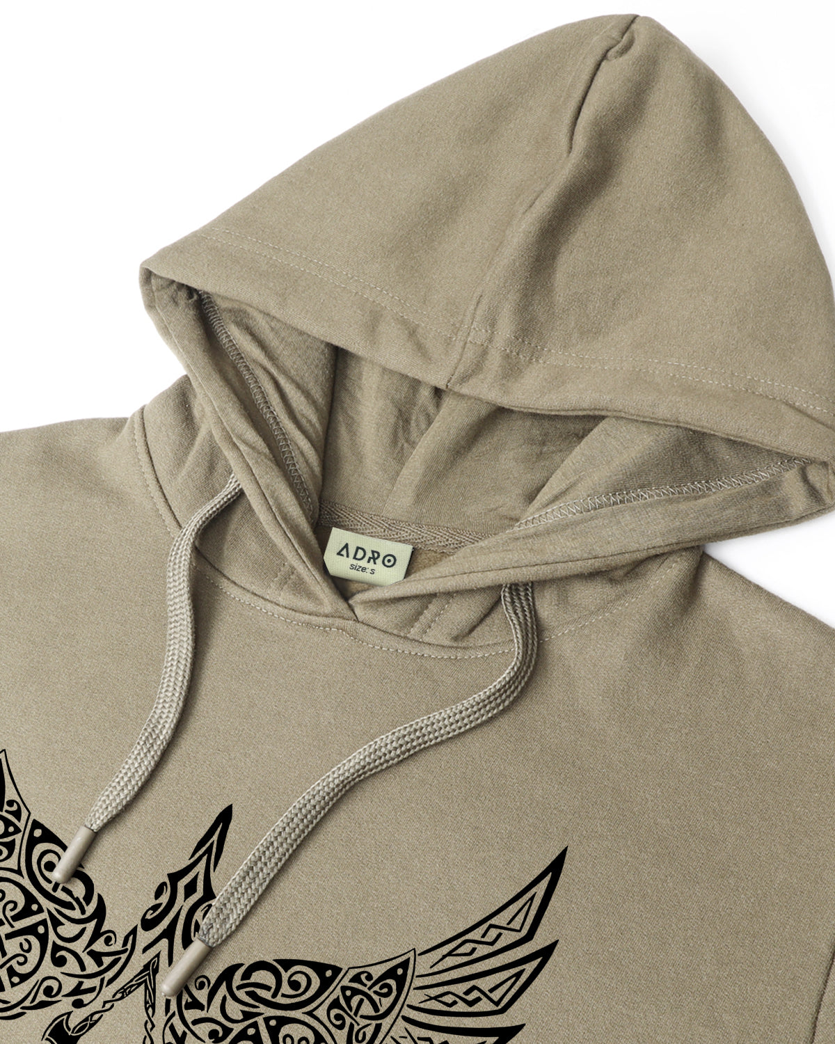 Men Beige Printed Hoodie