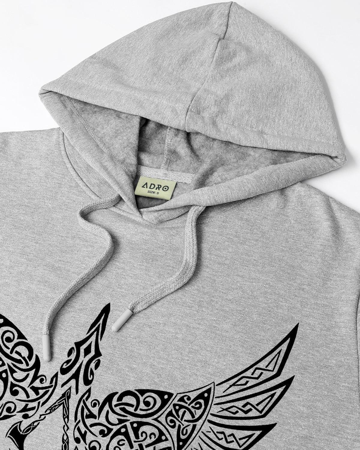 Men Grey Printed Hoodie