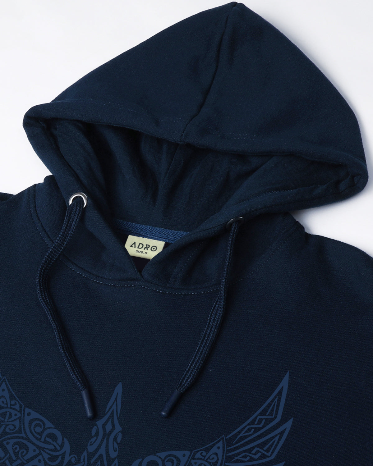 Men Navy Blue Printed Hoodie