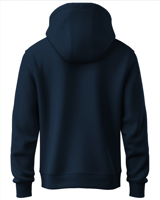 Men Navy Blue Printed Hoodie