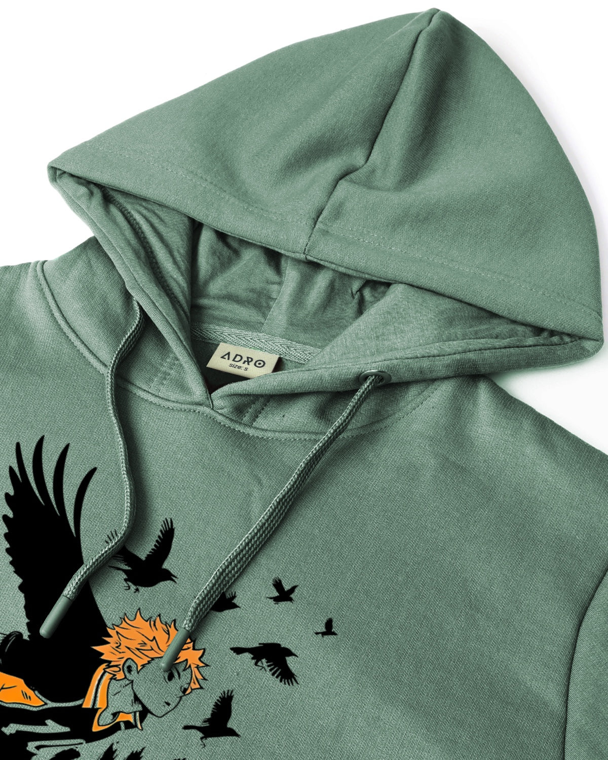 Men Green Anime Hoodies