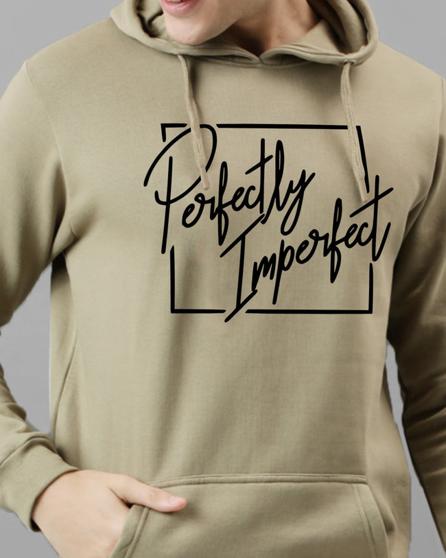 Men Beige Printed Hoodie