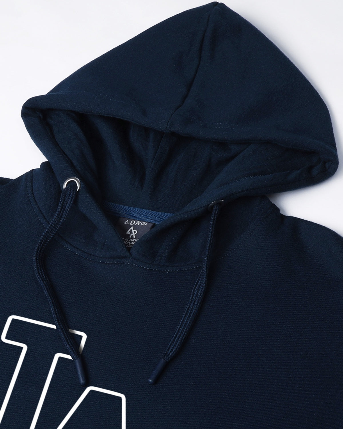 Men Navy Blue Printed Hoodie