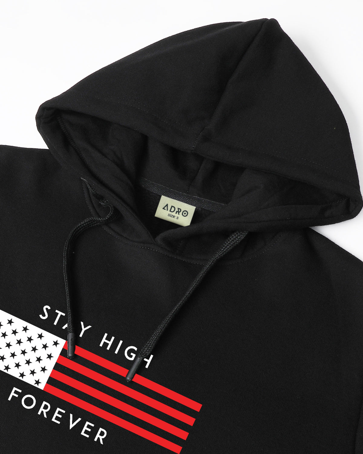 Men Black Printed Hoodie