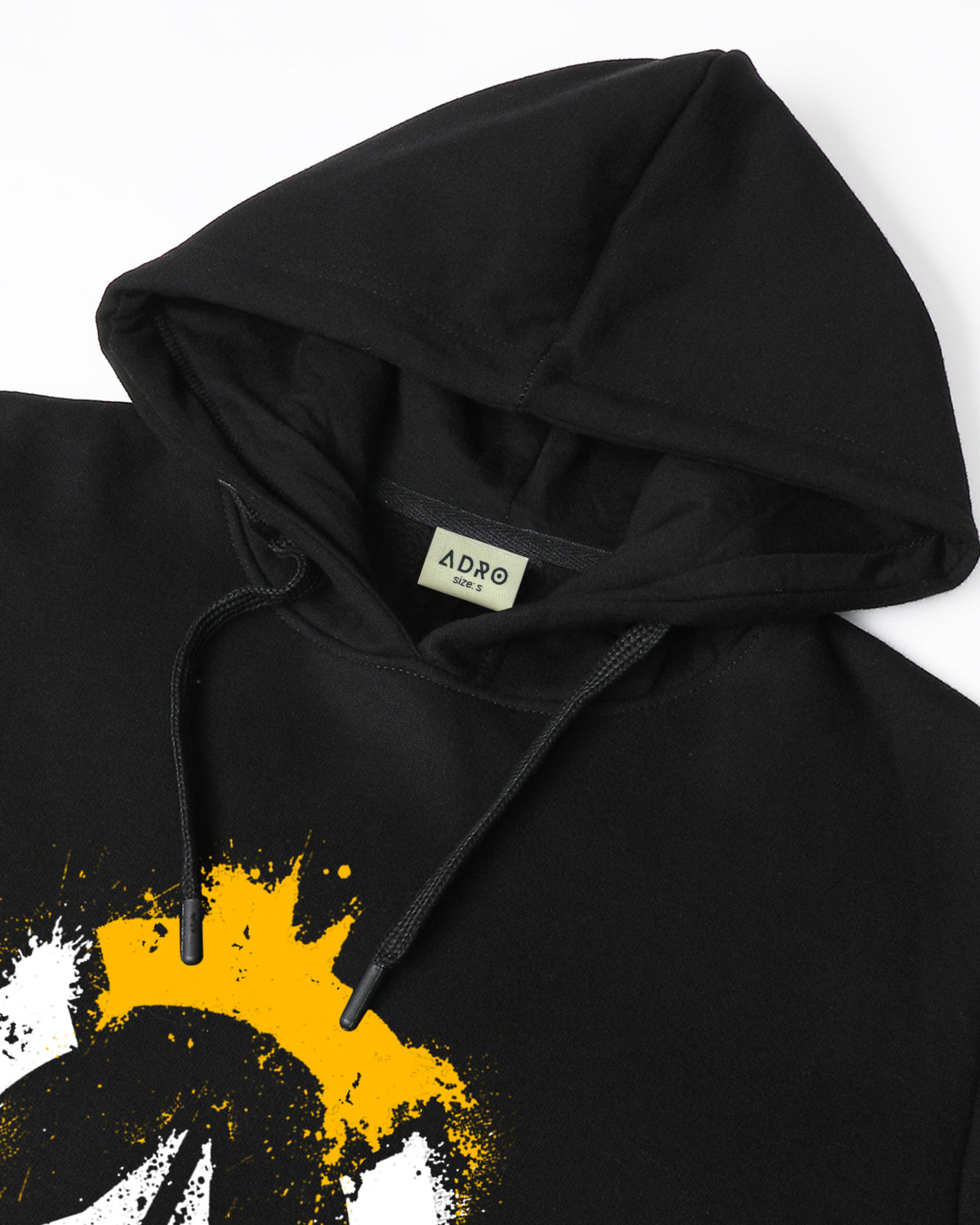 Men Black Long Lasting Printed Hoodie