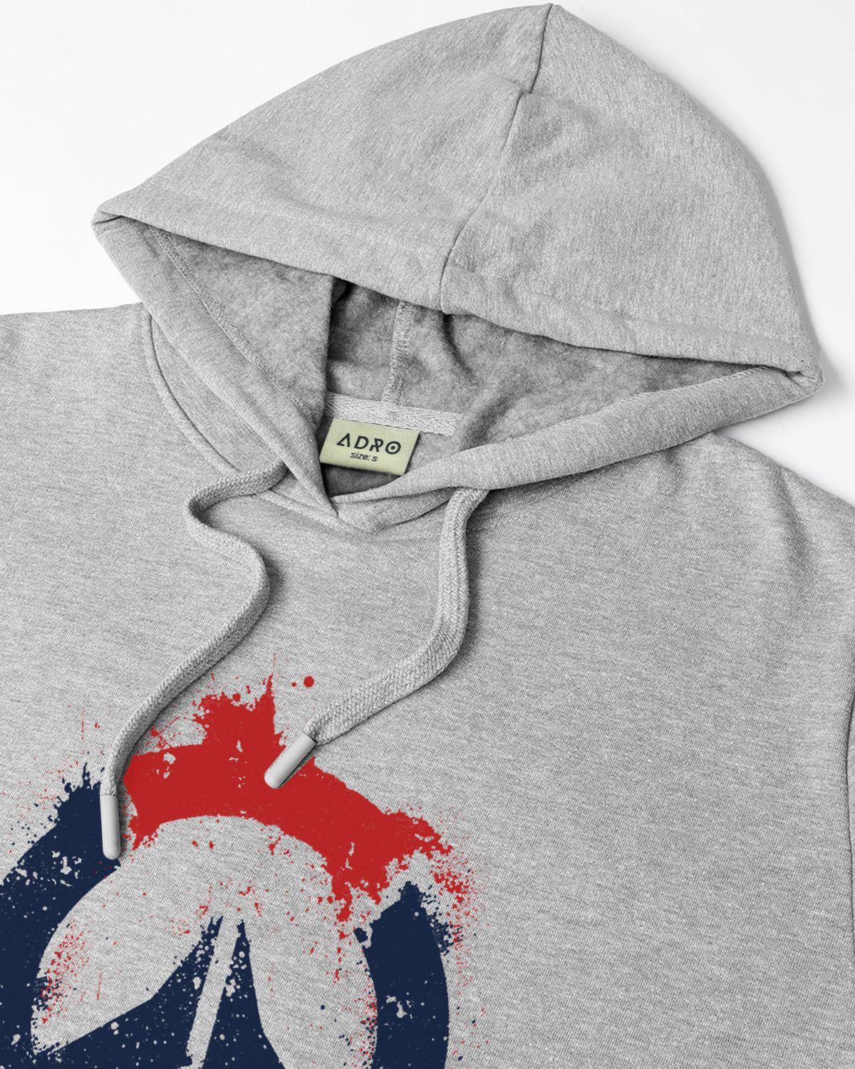 Men Grey Long Lasting Printed Hoodie
