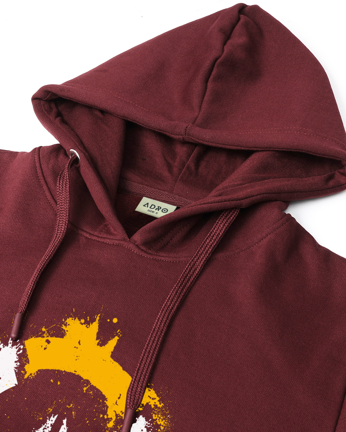 Men Maroon Long Lasting Printed Hoodie