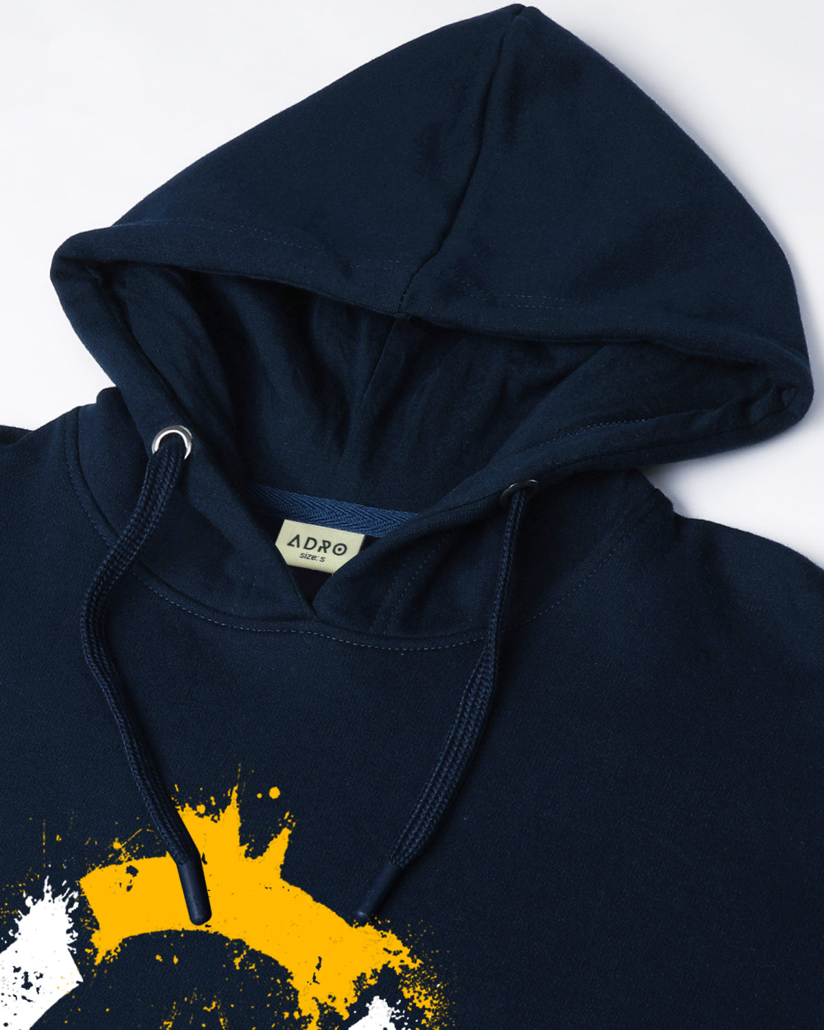 Men Navy Blue Long Lasting Printed Hoodie