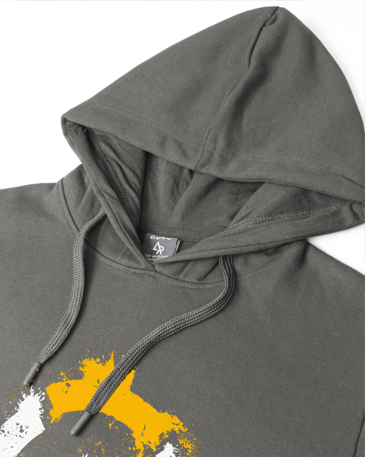 Men Grey Long Lasting Printed Hoodie