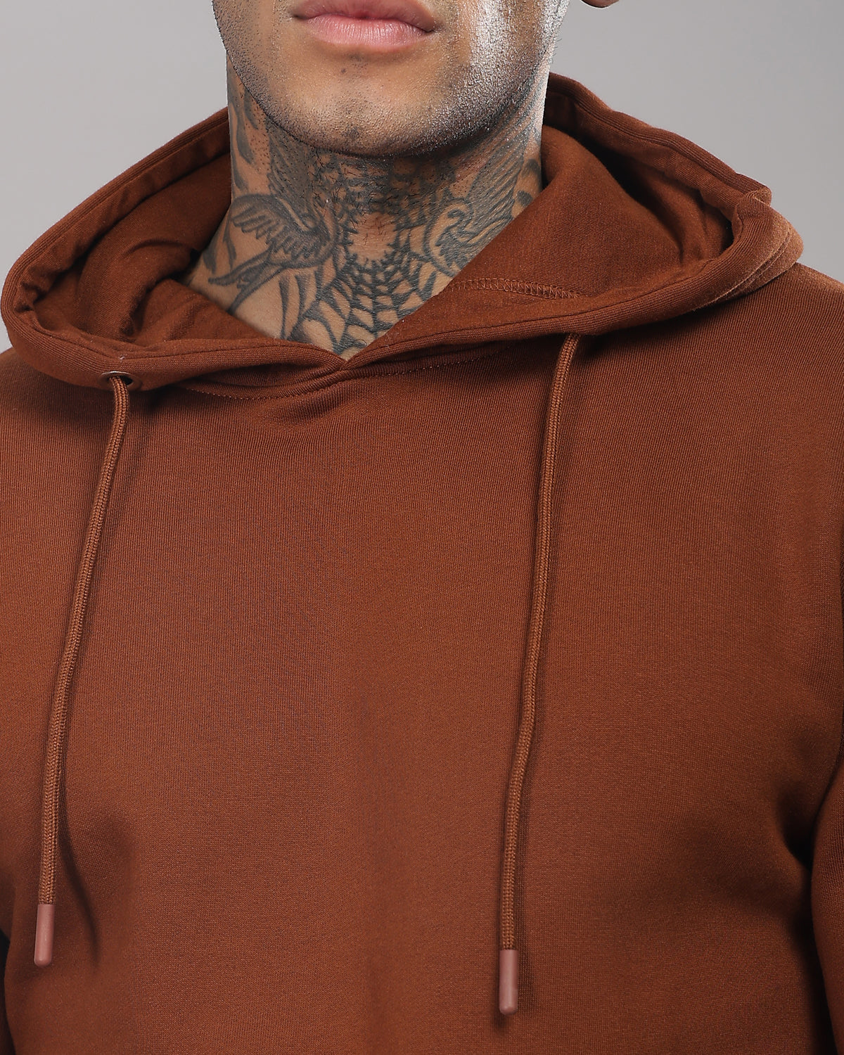 Men Downtown Brown Printed Hoodie