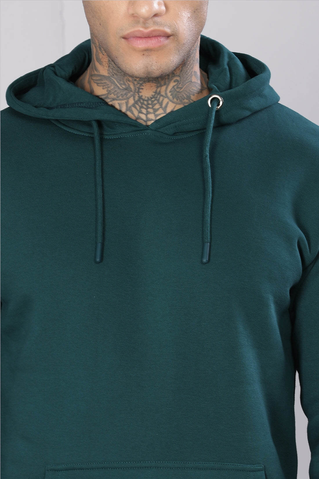 Men Green Printed Hoodie