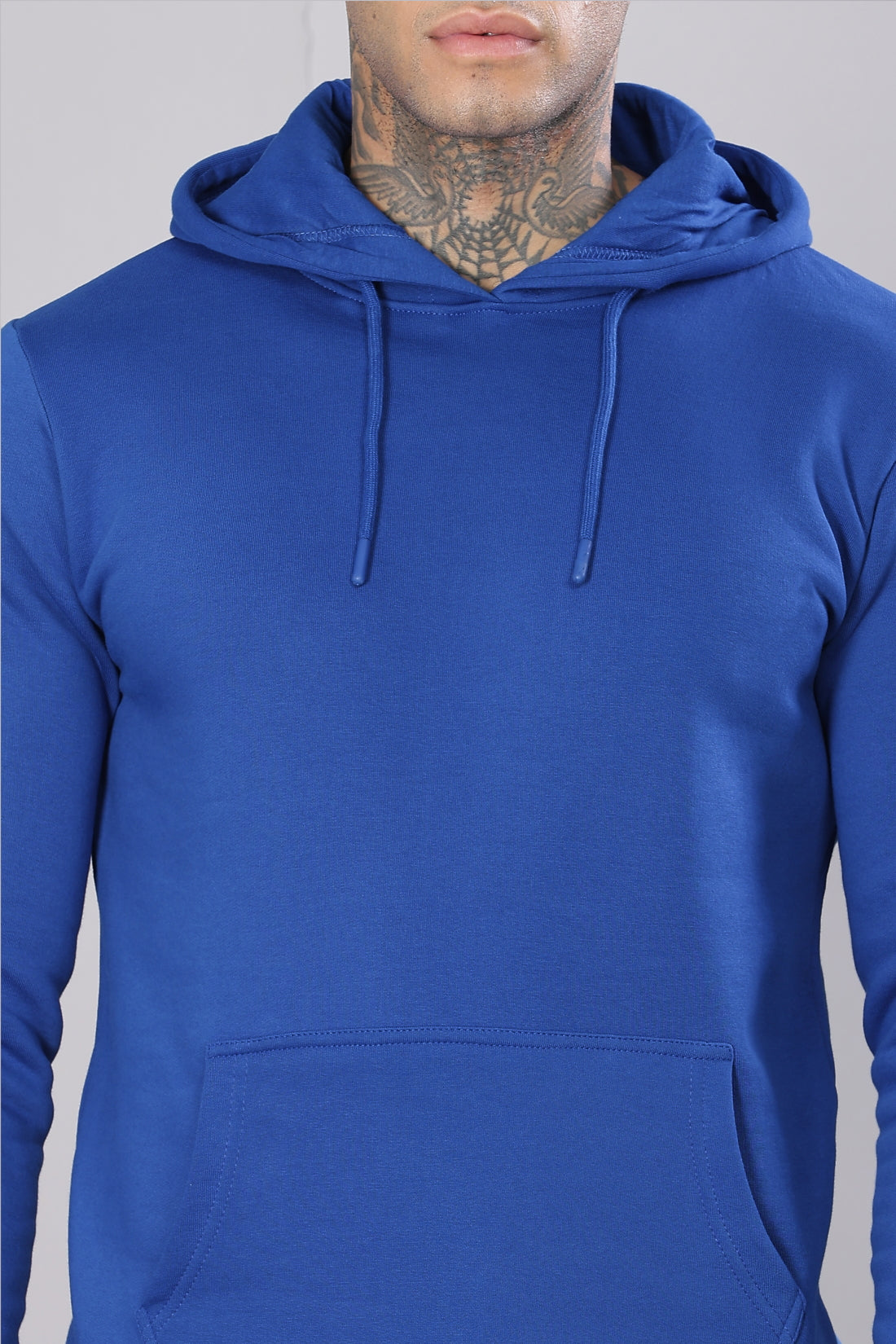 Men Royal Blue Printed Hoodie