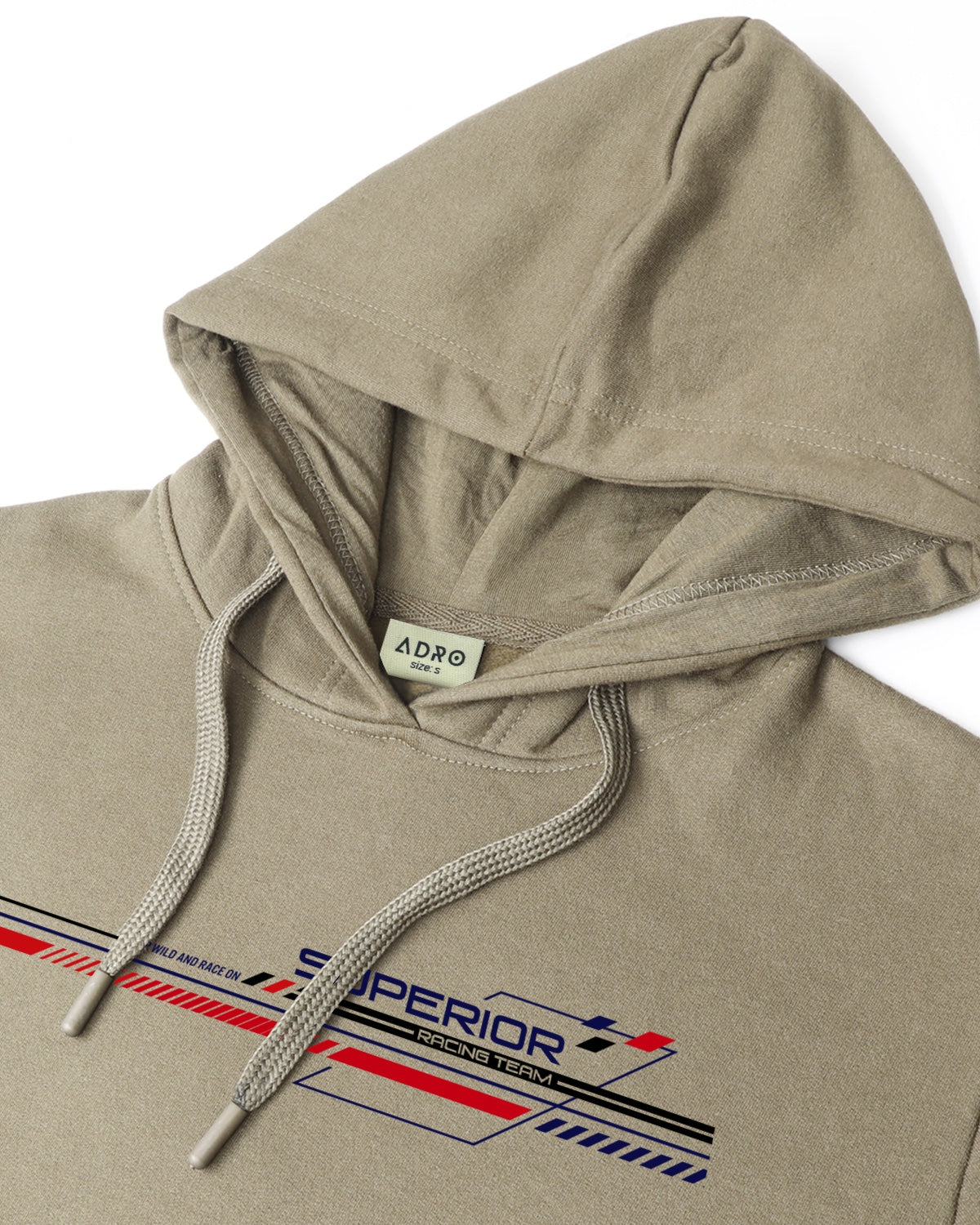 Men Beige Long Lasting Printed Hoodie