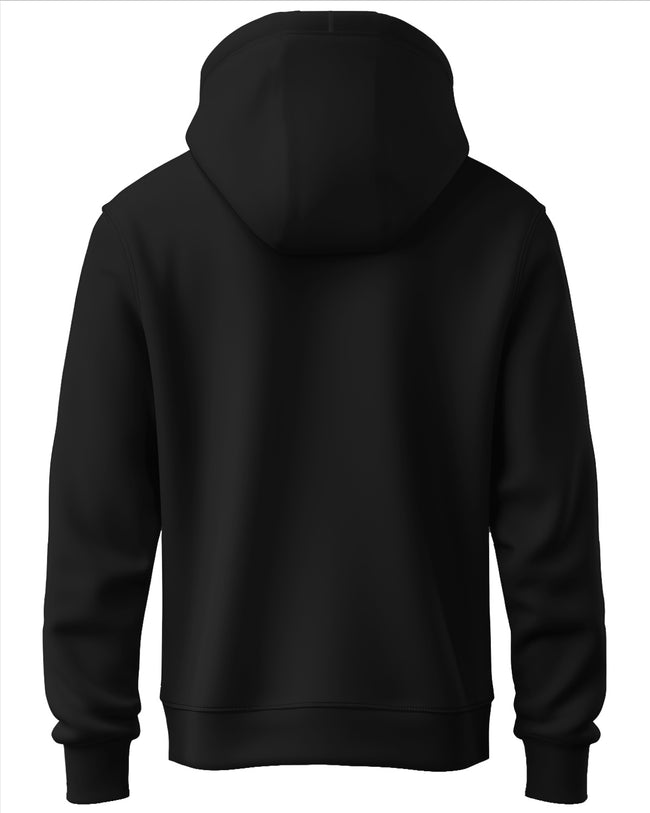 Men Black Long Lasting Printed Hoodie