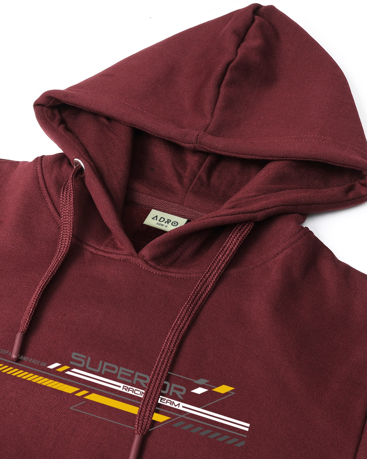 Men Maroon Long Lasting Printed Hoodie