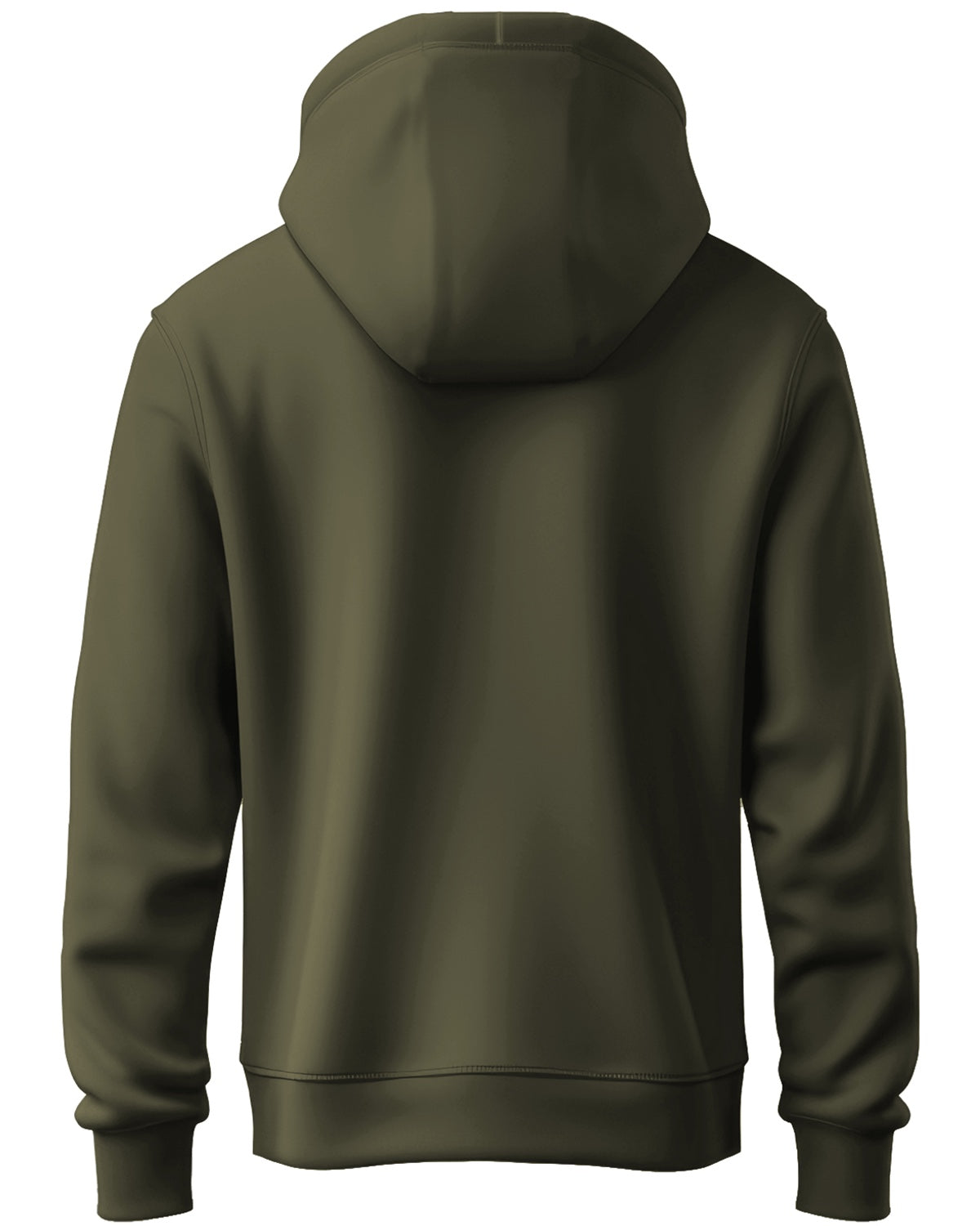 Men Olive Long Lasting Printed Hoodie