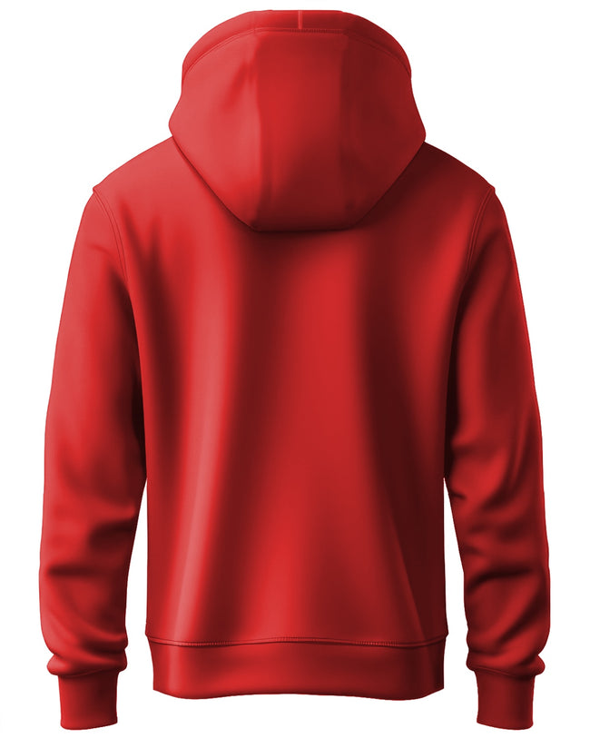 Men Red Long Lasting Printed Hoodie