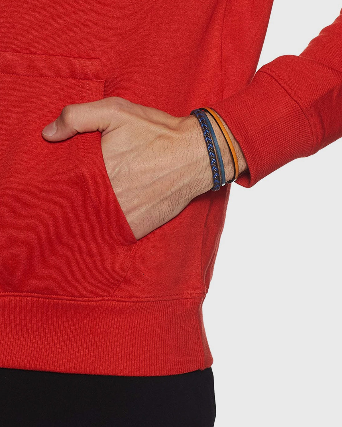 Men Red Long Lasting Printed Hoodie