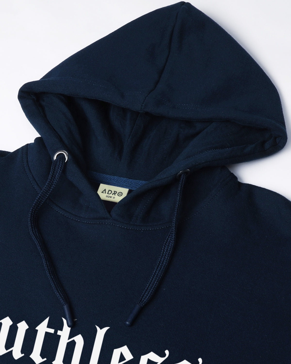 Men Navy Blue Printed Hoodie