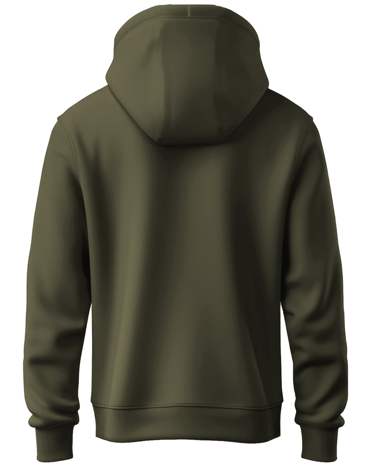 Men Olive Printed Hoodie